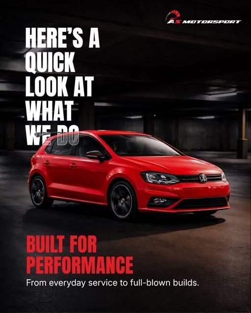 Instagram post: Here’s a quick look at what we do — red VW Polo GTI