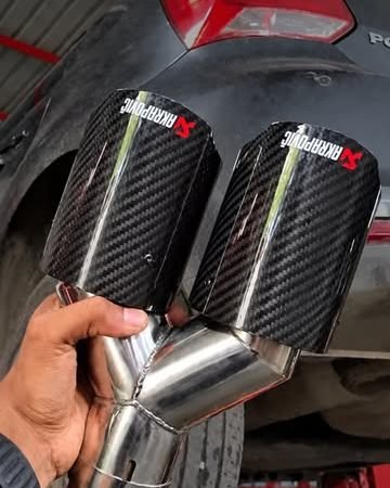 Instagram post: carbon exhaust tips ready to fit